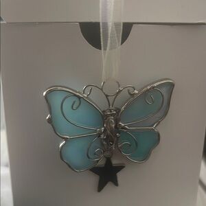 Blue Butterfly Holiday Ornament